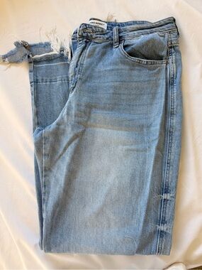 Flying Monkey Light Blue Distressed Hem Jeans